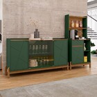 Sala De Estar Completa Bahrein 5 Portas 1 Gaveta 2 Peças Verd