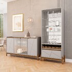 Sala De Estar Completa Bahrein 6 Portas 1 Gaveta 2 Peças Off