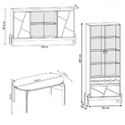 Sala De Estar Completa Bahrein 6 Portas 1 Gaveta 3 Peças Bran