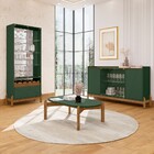 Sala De Estar Completa Bahrein 6 Portas 1 Gaveta 3 Peças Verd