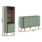 Sala De Estar Completa Boss 7 Portas 4 Prateleiras Hortelã/am