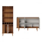 Sala De Estar Completa Boss 7 Portas 4 Prateleiras Off White/