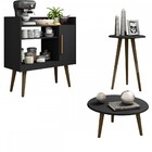 Sala De Estar Completa Café Ii Preto Fosco - Bechara