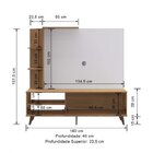 Sala De Estar Completa Com Estante, Buffet E Mesa De Centro