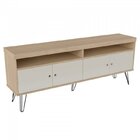 Sala De Estar Completa Com Rack E Mesa De Centro Liberty Carv