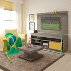 Sala De Estar Completa Com Rack, Painel, Mesa De Centro E Mes