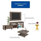 Sala De Estar Completa Com Rack, Painel, Mesa De Centro E Mes