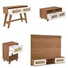 Sala De Estar Completa Decor Para Tv Até 75 Polegadas 2 Porta