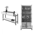 Sala De Estar Completa Elisa 2 Portas 2 Gavetas 3 Peças Off W