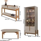 Sala De Estar Completa Elisa 2 Portas 2 Gavetas 3 Peças Off W