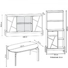 Sala De Estar Completa Lake 5 Portas 1 Gaveta 3 Peças Off Whi
