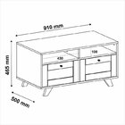 Sala De Estar Completa Painel Para Tv Com Mesas De Apoio E Ce