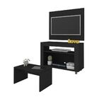 Sala De Estar Completa Para Tv Até 32 Polegadas Cristal Preto