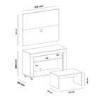 Sala De Estar Completa Para Tv Até 32 Polegadas Cristal Preto