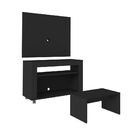 Sala De Estar Completa Para Tv Até 32 Polegadas Cristal Preto