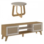 Sala De Estar Completa Para Tv Até 75 Polegadas Charlotte 2 P