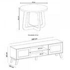 Sala De Estar Completa Para Tv Até 75 Polegadas Charlotte 2 P