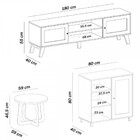 Sala De Estar Completa Para Tv Até 75 Polegadas Charlotte 3 P