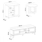 Sala De Estar Completa Para Tv Até 75 Polegadas Charlotte 3 P