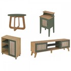 Sala De Estar Completa Para Tv Até 75 Polegadas Charlotte 4 P