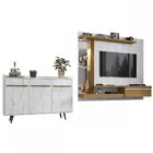 Sala De Estar Completa Quartzo Carrara/cinamomo - Bechara