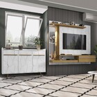 Sala De Estar Completa Quartzo Carrara/cinamomo - Bechara