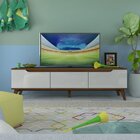 Sala De Estar Completa Rack Com Mesa De Centro Liverpool Detr