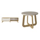 Sala De Estar Completa Rack Com Mesa De Centro Lotus Jasmin C