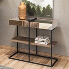 Sala De Estar Industrial Com Mesas Laterais, Mesa De Centro E