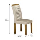 Sala De Jantar 120cm 4 Cadeiras Doha Off/freijó Decor