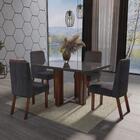 Sala De Jantar 120x80 Paola Tampo Grafite 4 Cad Bom Pastor