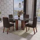 Sala De Jantar 120x80 Paola Tampo Grafite 4 Cad Bom Pastor