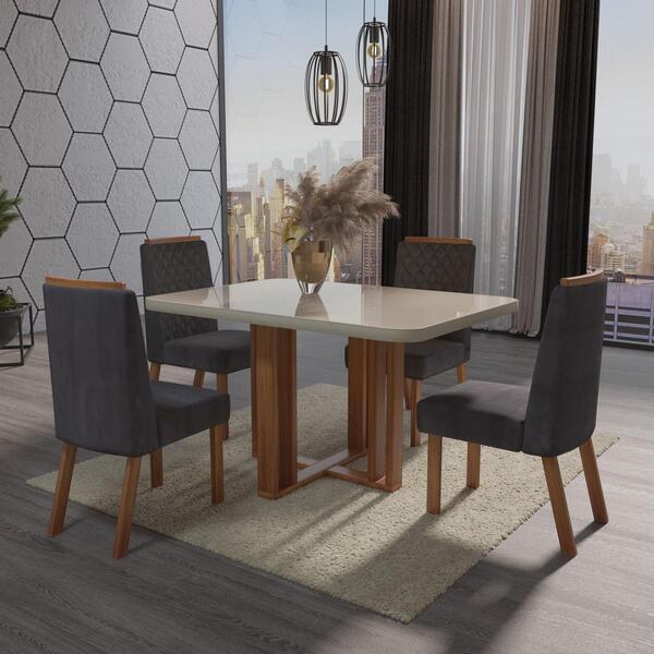 Sala De Jantar 120x80 Paola Tampo Off-white 4 Cad Bom Pastor