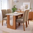 Sala De Jantar 130x80cm 4 Cadeiras Valentina/fernanda Wood Ci