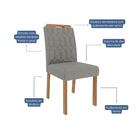 Sala De Jantar 130x80cm Tampo Mdf/vidro 4 Cadeira Cimol Agata