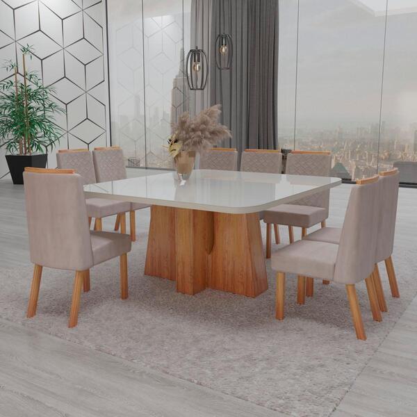 Sala De Jantar 135x135 Magic Bom Pastor 8 Cadeiras