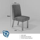 Sala De Jantar 160x80 Aurora Mdf/vidro 6 Cadeiras Bom Pastor