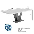 Sala De Jantar 160x80 Aurora Mdf/vidro 6 Cadeiras Bom Pastor