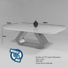 Sala De Jantar 180x90 Lottus Mdf/vidro 6 Cadeiras Bom Pastor