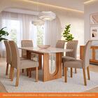 Sala De Jantar 180x90cm 6 Cadeiras Valentina/juliana Wood Cim
