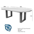 Sala De Jantar 196x90 Karen Mdf/vidro 6 Cadeiras Bom Pastor