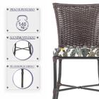 Sala De Jantar 1 Mesa Quadrada Sem Tampo Com 4 Cadeiras Em Al