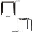 Sala De Jantar 1 Mesa Quadrada Sem Tampo Com 4 Cadeiras Em Al