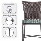 Sala De Jantar 1 Mesa Quadrada Sem Tampo Com 4 Cadeiras Em Al