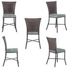 Sala De Jantar 1 Mesa Quadrada Sem Tampo Com 4 Cadeiras Em Al