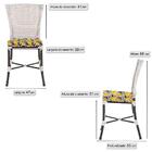 Sala De Jantar 1 Mesa Quadrada Sem Tampo Com 4 Cadeiras Em Al