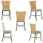 Sala De Jantar 1 Mesa Quadrada Sem Tampo Com 4 Cadeiras Em Al