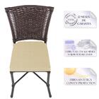 Sala De Jantar 1 Mesa Quadrada Sem Tampo Com 4 Cadeiras Em Al