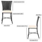 Sala De Jantar 1 Mesa Quadrada Sem Tampo Com 4 Cadeiras Em Al