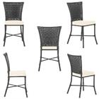 Sala De Jantar 1 Mesa Quadrada Sem Tampo Com 4 Cadeiras Em Al